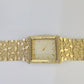 Real 10K Yellow Gold Watch Nugget Style For Men's Genuine 10kt Gold