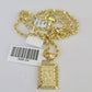 10k Gold Initial N Charm Rope Chain 16"-26" 2.5mm SET Necklace Alphabet Pendant