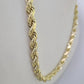 Real 10k Rope Chain Yellow Gold Necklace 8mm 18-28 Inch Mens 10kt