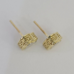 10k Heart Diamond Earrings Real Screw-Back Women Men Studs Yellow Gold