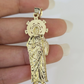 Real 10K Gold Saint Jude Charm Diamond Cut 10kt yellow Gold Pendent 2"