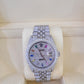 ROLEX Mens Datejust Rainbow Dial Iced Out Fully Load Genuine Diamonds 36mm Watch