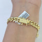 Real 10k Miami Cuban Link Bracelet Gold 8mm 8" Box Lock 10kt Yellow Gold