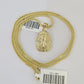 10K Franco Chain Pharaoh Pendant Charm Necklace 16"-24" 2mm Gold SET Yellow