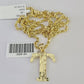 10k Gold Initial T Charm Rope Chain 16"-26" 2.5mm SET Necklace Alphabet Pendant