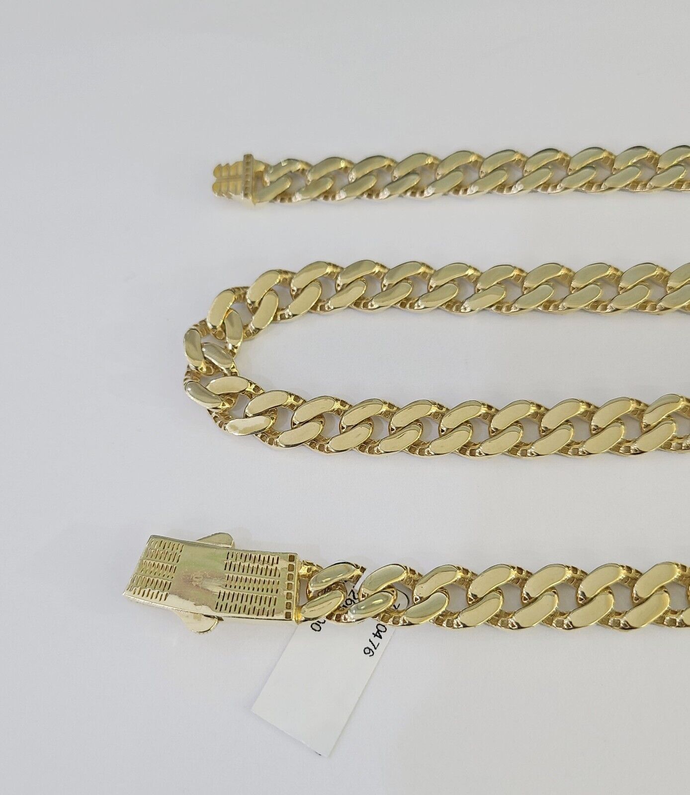 Real 10k Royal Monaco Chain 8mm Diamond Cut 22 inches Yellow Gold Necklace