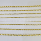 Real 14k Gold Rope Chain Necklace 2mm 2.5mm 3mm 4mm Yellow 14kt Men Women