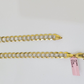 14k Yellow Gold chain Solid Necklace Cuban Curb Link REAL 8mm 20" - 30 Inch Mens