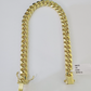 Real 10k Miami Cuban Link Bracelet Gold 9mm 9.5" Box Lock 10kt Yellow Gold