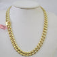 Real 14K Miami Cuban Link Chain Necklace Yellow Gold 24 inch 9mm Mens Hollow