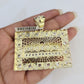 10K Miami Cuban Link Chain Last Supper Pendent Charm 6mm 20"-30" Necklace