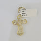 10K Gold Franco Chain Cross Charm Length 18-26 inches 2mm REAL Yellow