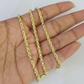 14k Solid Rope Chain Necklace 4mm 18"-28" Inch Yellow Gold Men Women 14Kt