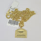 10K Gold Miami Cuban Chain Last Supper Charm 18"-28" 3mm REAL Pendant Necklace