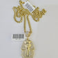 10k Miami Cuban Chain Pharaoh Charm Set 4mm 18"-28" Necklace Pendant Gold