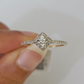 Real 14k Diamond Ladies Ring Yellow Gold Women Casual Genuine Wedding