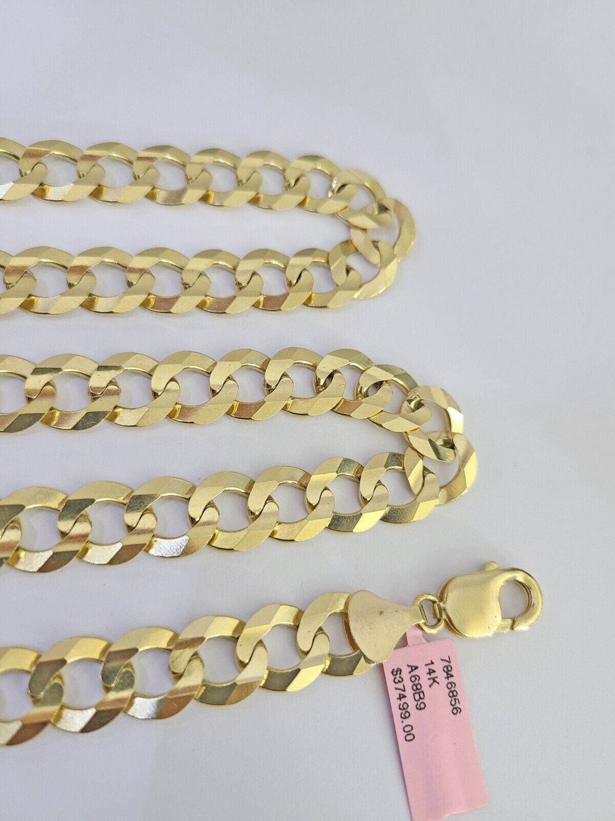 14k Cuban Curb Link Chain Solid Yellow Gold Necklace 11mm 20"-30" Inch Real