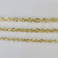 10k Solid Rope Chain Yellow Gold Necklace 4mm 5mm 6mm 20-30Inches Real Men Women
