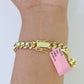 Real 14K Miami Cuban Bracelet Yellow Gold Box Clasp 8" Inch 7mm Link Hollow