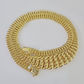 10K Gold Flat Byzantine Link Princesa Necklace 7mm 18" inch Real Yellow Chain