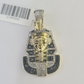 10k Pharaoh Head Diamond Pendant Charm Yellow Gold Men Women Real 10Kt 1.5 inch