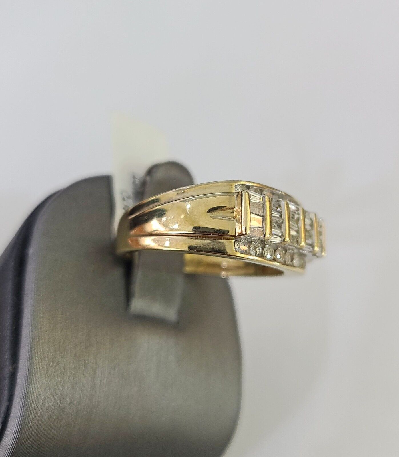 Real 10k Diamond Mens Ring Band Yellow Gold Wedding Genuine Natural