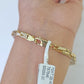 10K Yellow Gold Turkish Byzantine Link Bracelet Solid 4mm 9" inch Real Genuine