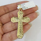 10K Gold Franco Chain Cross Charm Length 18-26 inches 3mm REAL Yellow