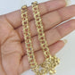 Real 10k Chino ID Chain Necklace Yellow Gold 6mm 18" 20" 22" 24" Genuine