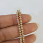 10K Rose Gold Diamond Bracelet Women Ladies 7" REAL Genuine Gold