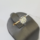 Real 14k Yellow Gold Diamond Ladies Ring Lab Created Women Engagement Wedding