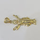 Real 10K Jesus Full Body Pendant Charm Genuine Religious Yellow Gold 1.25"