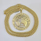 10K Miami Cuban Link Chain World is Yours Pendent Charm 6mm 20"-30" Necklace