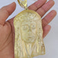 10K Franco Chain Jesus Head Pendant Charm Necklace 20"-26" 5mm Gold Yellow SET