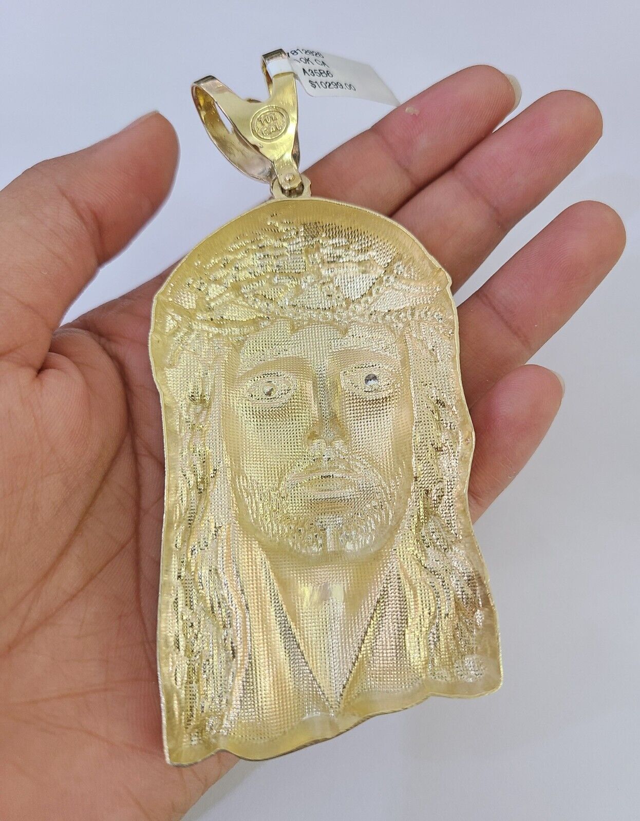 10K Franco Chain Jesus Head Pendant Charm Necklace 20"-26" 5mm Gold Yellow SET