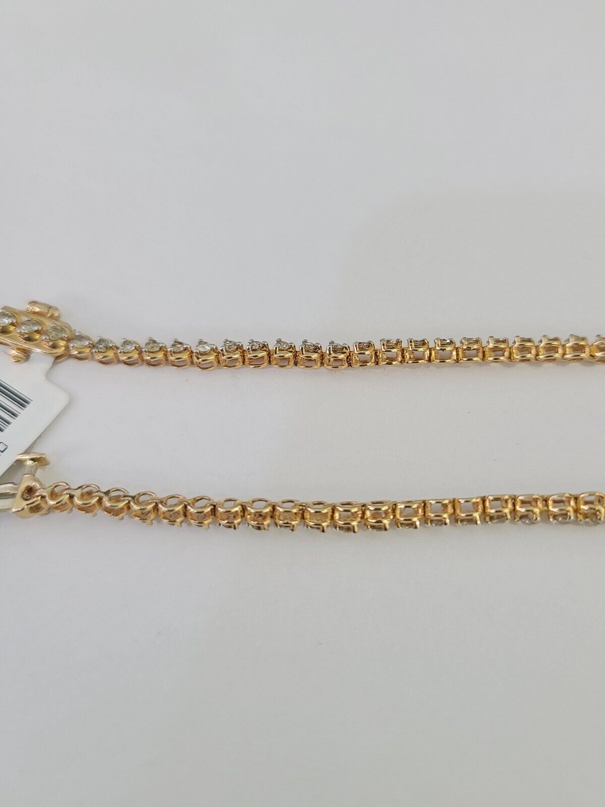 10K Rose Gold Diamond Bracelet Women Ladies 7" REAL Genuine Gold