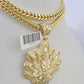 10K Franco Chain Tree leaf Pendant Charm Necklace 20"-26" 5mm Gold SET Yellow