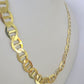 Real 10k Solid Mariner Anchor Link Chain Yellow Gold 11mm Necklace 22" Inch