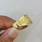 Real 10k Ring Medusa Head Fancy Black Design Yellow Gold Men Casual 10kt