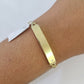 10k Chino ID Bracelet Yellow Gold Box Lock Real 10kt 5.5"