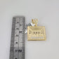 10k Gold Solid Cuban Curb Chain Last Supper Pendant Set 3mm 18"-26" Necklace