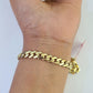 14K Royal Monaco Cuban Bracelet Yellow Gold 7mm 8 inches Box Lock