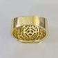 Real 10k Ring Crown Fancy Design Yellow Gold Men Casual 10kt