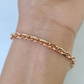 10k Rose Gold Bracelet Rolo Link 4.5mm 9" Inch Solid Men Women 10kt Real