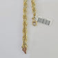 10k Solid Rope Chain Lion Pendant Necklace 7mm 20"-30" SET Charm Real