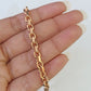 10k Rose Gold Bracelet Rolo Link 4.5mm 9" Inch Solid Men Women 10kt Real