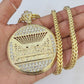 10K Franco Chain Last Supper Pendant Charm Necklace 20"-26" 5mm Gold SET Yellow