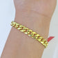 Real 10k Gold Miami Cuban link Bracelet 8mm 8" 9" REAL 10kt Yellow Gold