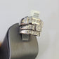 REAL 14k Diamond Ring White Gold Ladies Men Trio SET Wedding Engagement Genuine