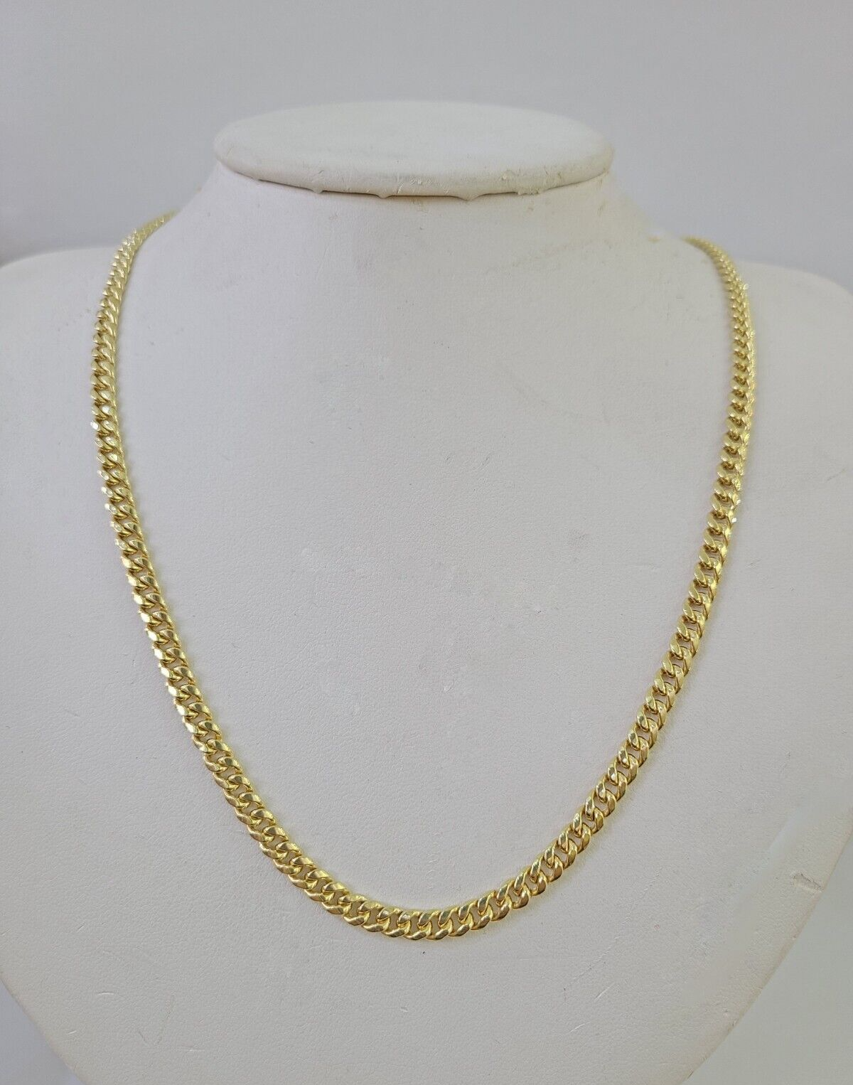 10K Miami Cuban Link Chain Yellow Gold Real 5mm 24 inch Necklace